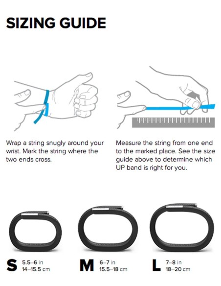 pulsera up azul talla mediana jawbone