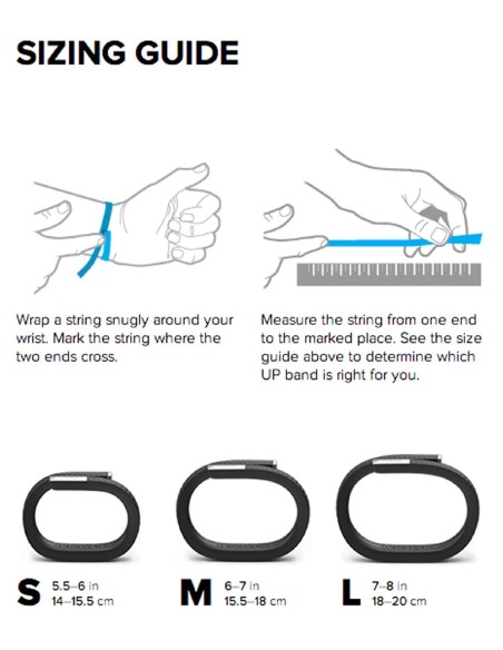 pulsera up negra talla mediana jawbone