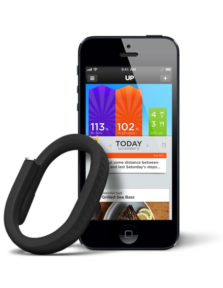 Jawbone UP - Pulsera para seguimiento de actividad (Bluetooth, compatible Android y iOS), talla L, color negro: Jawbone: Kiwiku.
