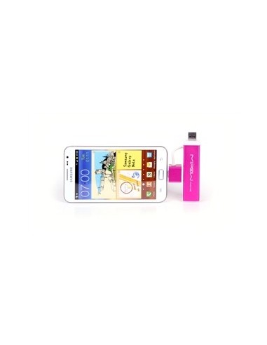 batería externa rosa microusb 2600 mah mipow