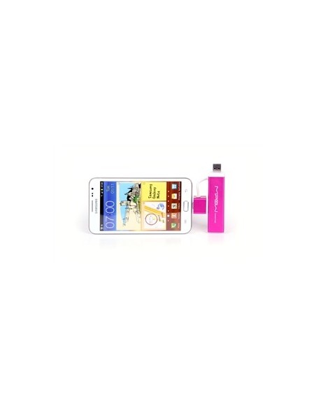 batería externa rosa microusb 2600 mah mipow