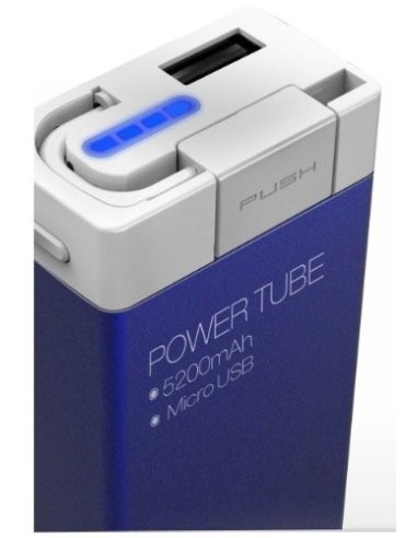 batería externa gris microusb 5200 mah 2.1 amp mipow