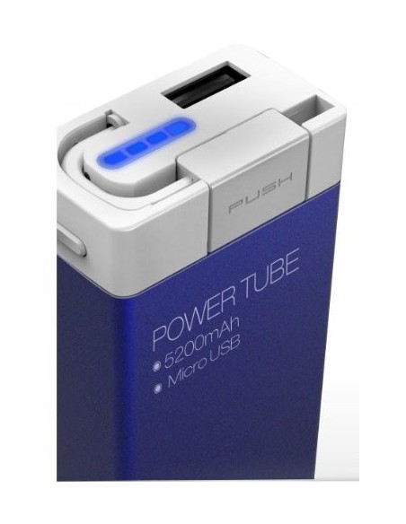 batería externa gris microusb 5200 mah 2.1 amp mipow