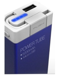 batería externa azul microusb 5200 mah 2.1 amp mipow 2
