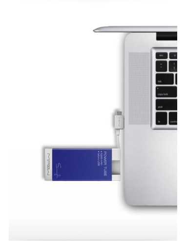 batería externa azul microusb 5200 mah 2.1 amp mipow