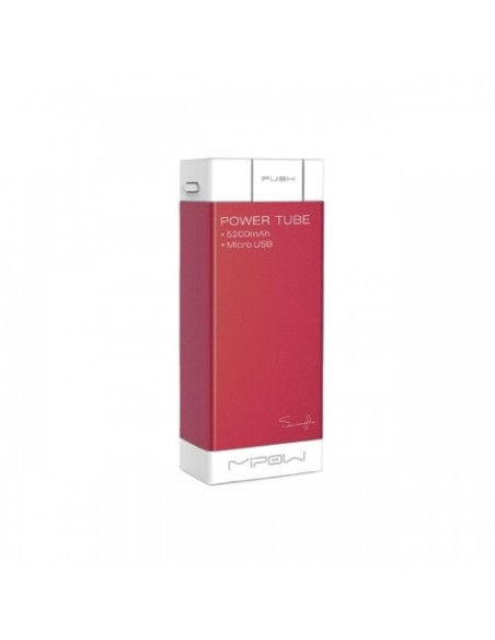 batería externa roja microusb 5200 mah 2.1 amp mipow