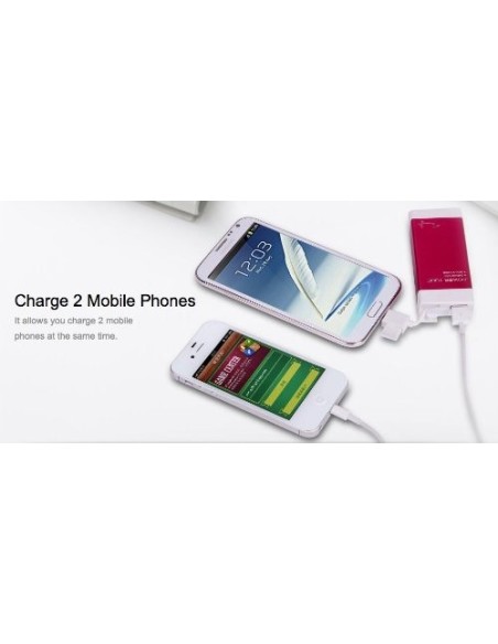 batería externa roja microusb 5200 mah 2.1 amp mipow