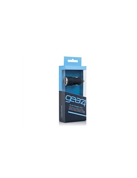 cargador coche dual sin cables gear4 (2.1/1 amp)