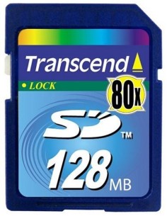 Transcend TS128MSD80 - Tarjeta de memoria SD de 128 MB