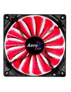 Ventilador int. aerocool shark red 14x14 15 aspas con rodamientos dinamicos fdb SHARKR14 kiwiku.com
