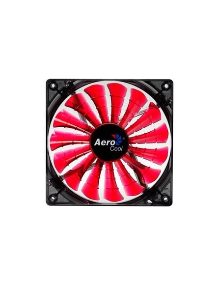 Ventilador int. aerocool shark red 14x14 15 aspas con rodamientos dinamicos fdb SHARKR14 kiwiku.com