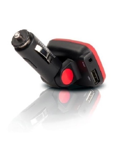 Energy Sistem Car Mp3 F2 Racing Red - Reproductor MP3 para coche con transmisor FM (Fm-T, lector tarjetas, USB-Host, Line-In), R