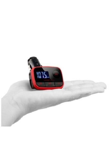 Energy Sistem Car Mp3 F2 Racing Red - Reproductor MP3 para coche con transmisor FM (Fm-T, lector tarjetas, USB-Host, Line-In), R