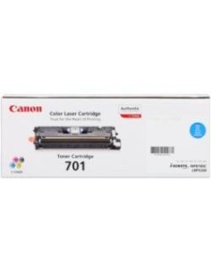Toner canon mf8180c/lbp5200 cyan (cartridge 701l) baja capacidad