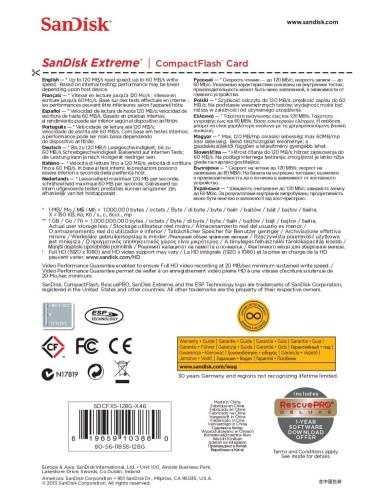 Extreme CF 120MB/s 128 GB