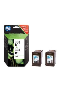 Paquete de 2 cartuchos de tinta negra para inyección de tinta HP 338