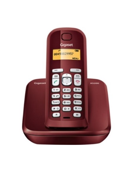 Telefono dect gigaset as200 rojo