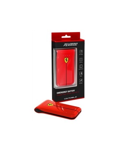 batería externa roja 2 microusb 2500 mah ferrari