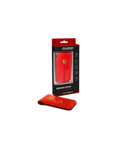 batería externa roja 2 microusb 2500 mah ferrari