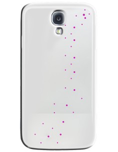 Cover Bijoux Galassia para Samsung Galaxy S4 Mini, color transparente y cristales rosas. TEBIJOUXS4MINGALT kiwiku.com
