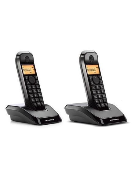 Motorola DECT Serie S12 Duo - Teléfono inalámbrico digital, color negro 107S1202BLACK kiwiku.com