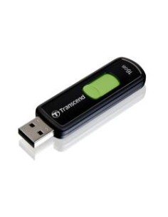 Transcend JetFlash 500 - Memoria USB 2.0, 16 GB, color negro/verde: TRANSCEND: Kiwiku.com: Informática