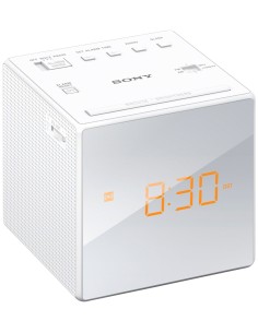 Compra Radiodespertador Sony ICFC1W Blanco con Alarma y Radio AM/FM en Kiwiku
