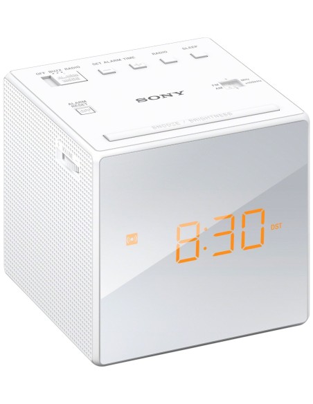Compra Radiodespertador Sony ICFC1W Blanco con Alarma y Radio AM/FM en Kiwiku