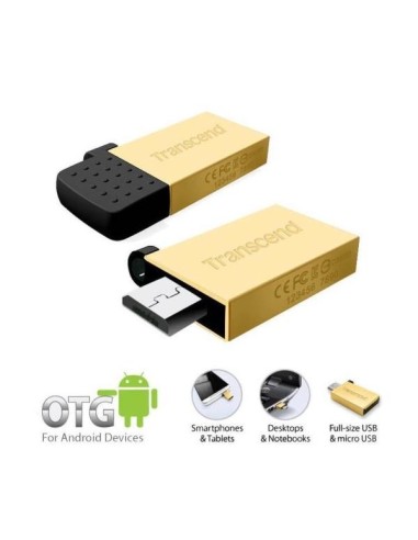 Memoria usb transcend 16gb jetflash 380 oro 24k