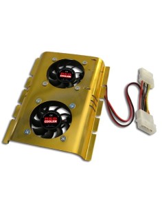 Ventilador doble con disipador para disco duro