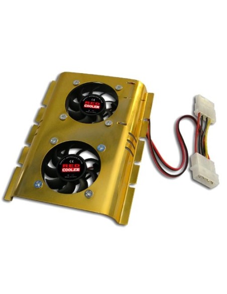 Ventilador doble con disipador para disco duro