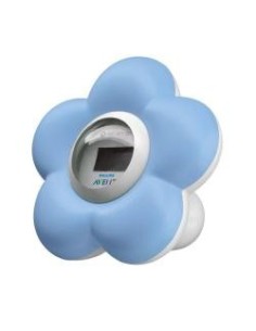 Philips Avent SCH550/20 - Termómetro de baño azul de habitación y baño, flota en el agua, seguro y divertido: Kiwiku.com: Bebé