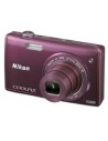 Kit camara digital nikon coolpix s5200 purpura 16 mp litio zo 6x  hd 3d lcd 3" wifi + estuche + 5 añ