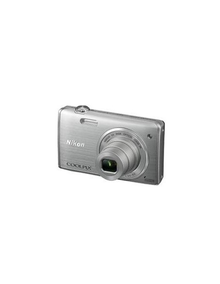 Kit camara digital nikon coolpix s5200 plata 16 mp litio zo 6x  hd 3d lcd 3" wifi + estuche + 5 años