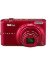 Kit camara digital nikon coolpix s6500 rojo 16 mp litio zo 12x  hd 3d lcd 3" wifi + estuche + 5 años