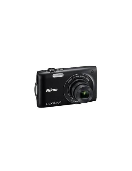 Kit camara digital nikon coolpix s3200 negro 16 mp zo 6x hd lcd 2.7" litio + 5 años de garantia