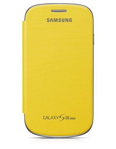 Samsung EFC-1M7FYEGSTD - Funda con tapa para Samsung Galaxy SIII Mini (I8190), color amarillo - Electrónica - Kiwiku.com