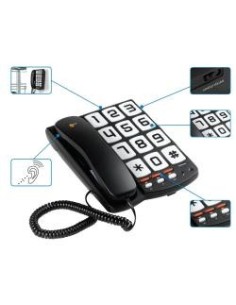 Topcom Sologic T101 - Teléfono de teclas grandes (3 Números de memoria directa - Montaje en pared) - Electrónica - Kiwiku.com