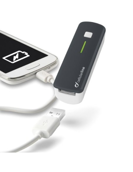 Cargador portatil negro 2200mah para moviles