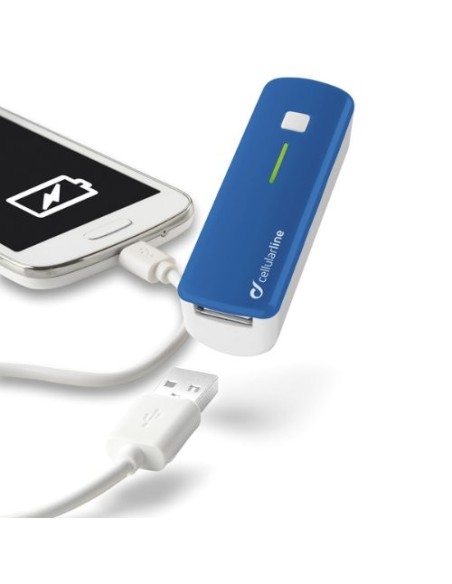 Cargador portatil azul 2200mah para moviles