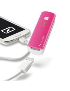 Cargador portatil rosa 2200mah para moviles