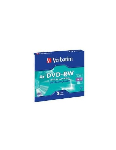 Dvd-rw 4.7 4x jewell 3uds slim