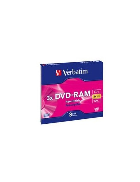 Dvd-ram 3x 4 7gb jewell slim pk3 cl