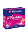 Verbatim 43493 - DVD-RAM vírgenes 9.4 GB, 3X, Paquete de 5 unidades