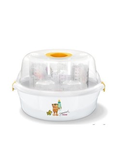 Beurer JBY 40 - Esterilizador de biberones a vapor para horno microondas (capacidad 20 L), color blanco/amarillo: Beurer: Kiwiku 2