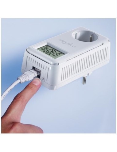 Devolo dLAN 200 AVsmart - 2 Adaptadores con pantalla de estado LCD + toma de corriente eléctrica + f