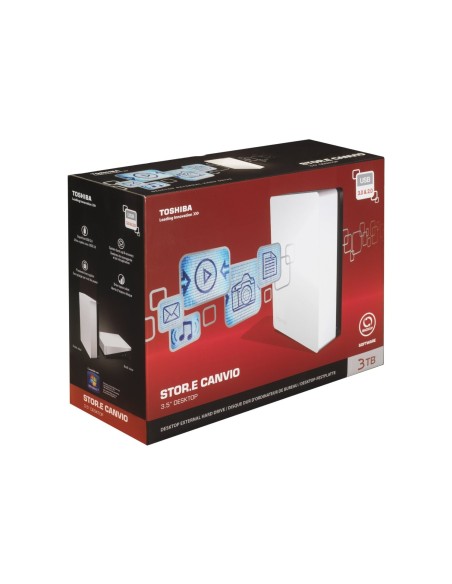 Toshiba Stor.E Canvio 2TB - Disco duro externo de 2 TB, Negro y Blanco: Toshiba: Kiwiku.com: Informática