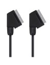 Cable scart m/m 1m negro plated