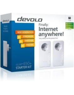Devolo dLAN 650+ Starter Kit - Adaptadores de red PowerLine (3,9W, 0,7W, 250V, Mac OS X 10.6 Snow Leopard, Mac OS X 10.7 Lion, M 2