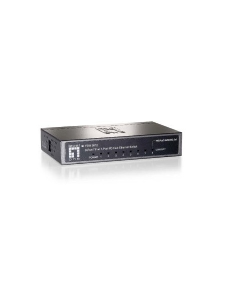 Switch level one no gestion 8 puertos 10/100 no rack con poe